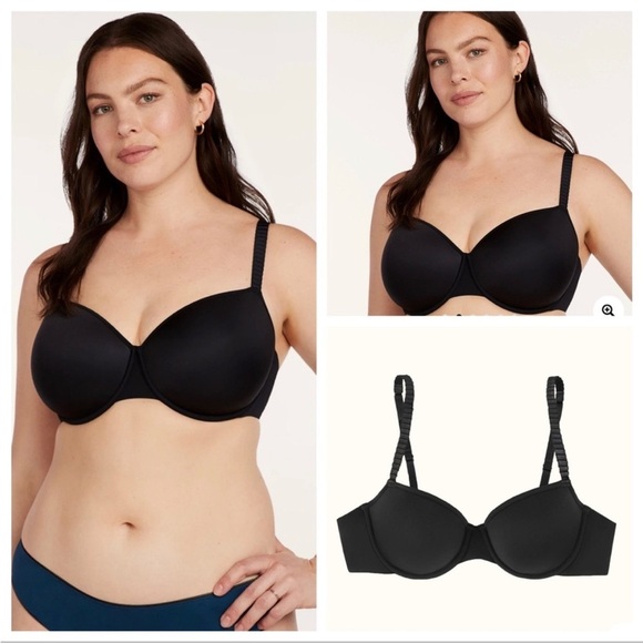 ThirdLove 24/7 Classic T-Shirt Bra Black size 40 C - Picture 1 of 10